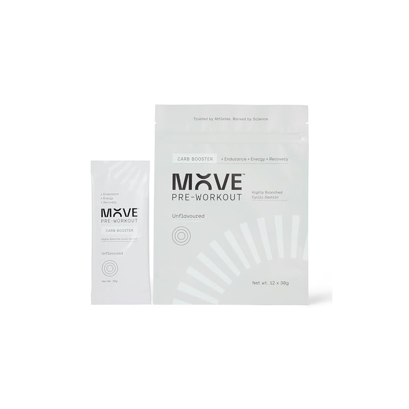 MOVE Pre-Workout Powder Carb Booster, 100% Highly Branched Cyclic Dextrin,