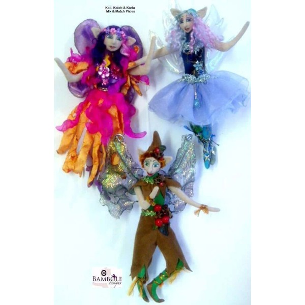 Bambole Designs Cloth Art Doll Pattern "Kali, Kaleb, and Karla"