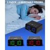 Homicial Digital Alarm Clock Radio with AM/FM Radio, Multi-Colors 1.4”