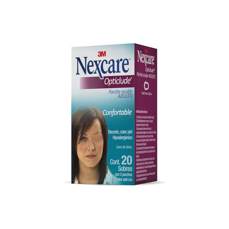 NEXCARE 3M Opticlude Parche Ocular Sin Látex Color Marrón 20