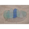 Sea Foam and Cornflower Blue Sea Glass Hair Comb