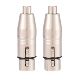 Socobeta XLR 3 Pin Female to (Compatible with) RCA Female Audio Microphone Microphone Connector Changer Adapter Pack of 2