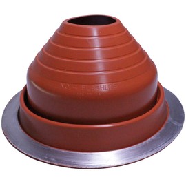 Flashers #4 Silicone High Temp Round Flexible Roof Jack Pipe Boot Metal Roofing Pipe Flashing (Pipe OD 3" to 6-1/4") - 100% Made in The USA