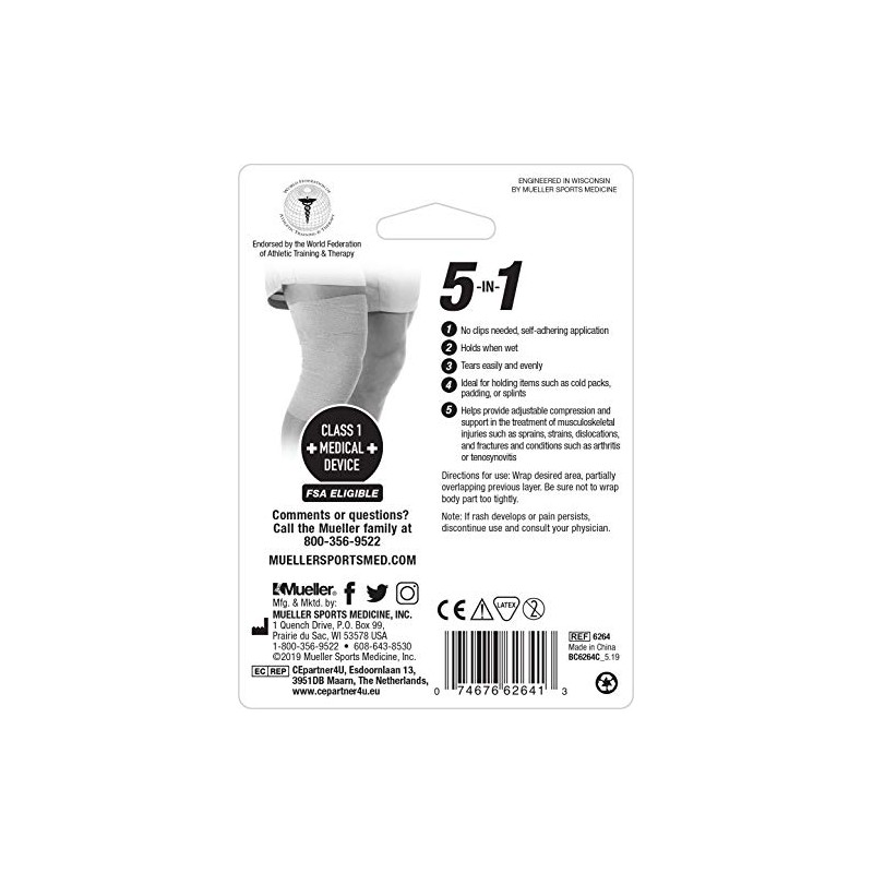 MUELLER Self-Adhering Bandage 3 Inch x 5 Yards
