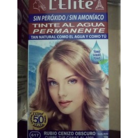 Elite Tinte Elite Al Agua Natural Tono Rubio Cenizo Obscuro 2 Pzas