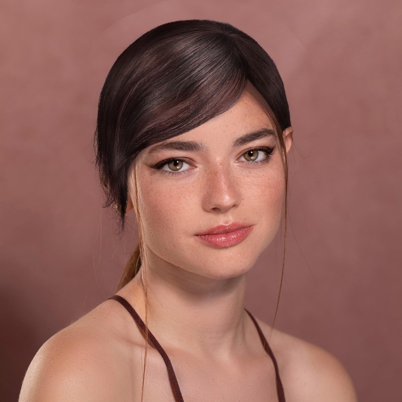 Frcolor Women's Crown Wig, One-touch Hair Extension, Partial Wig, Circular,