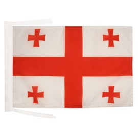 Georgia Flag 18'' x 12'' cords - Georgian SMALL flags 30 x 45cm - Banner 18x12 in - AZ FLAG