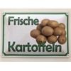 Tin Sign 20 x 30 cm Curved Fresh Potatoes Decorative
