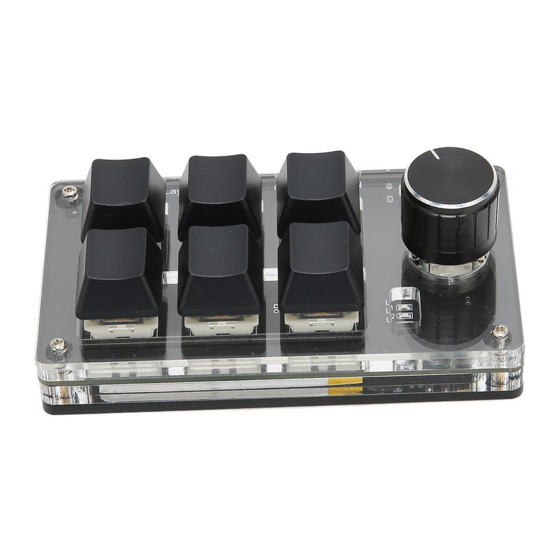 Mechanical Gaming Keypad 6 Keys 1 Knob Small USB Wireless