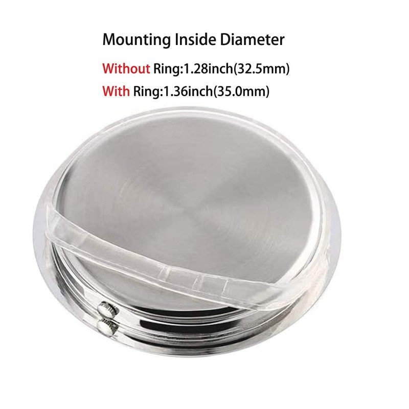 HILLHOME Mini Clock Insert 1 7/16 inch (37 mm) Round