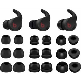 9 Pairs Ear Tips Set Compatible with Beats Fit Pro, Memory Foam Double Flange and Normal Silicone Tips S/M/L Replacement Noise Isolation Fit in Case Eartips for Beat Fit Pro - Black