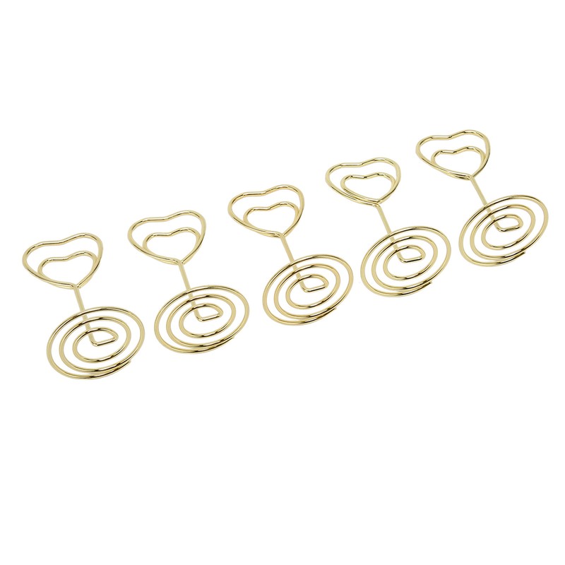 25Pcs Table Number Stands Heart Shaped Stable Base Sturdy Metal