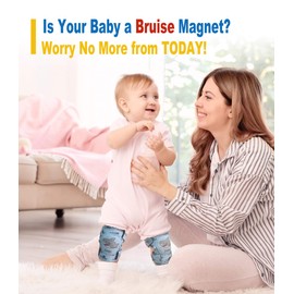 Simply Kids Baby Crawling Knee Pads (2 Pairs), Rodilleras para Bebe - Comfortable Knee Protector for Toddler, Infant, Girl, Boy, Crawler