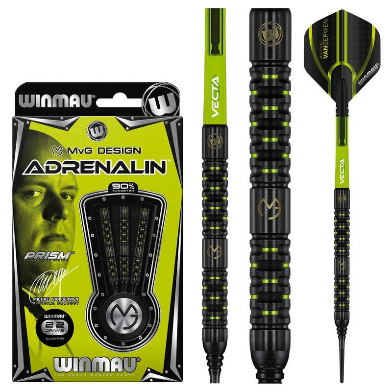 WINMAU Michael Van Gerwen MvG Adrenaline 22 g Professional Tungsten
