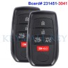 keymalll 2 231451-3041 Smart Remote Key Fob for Toyota RAV4