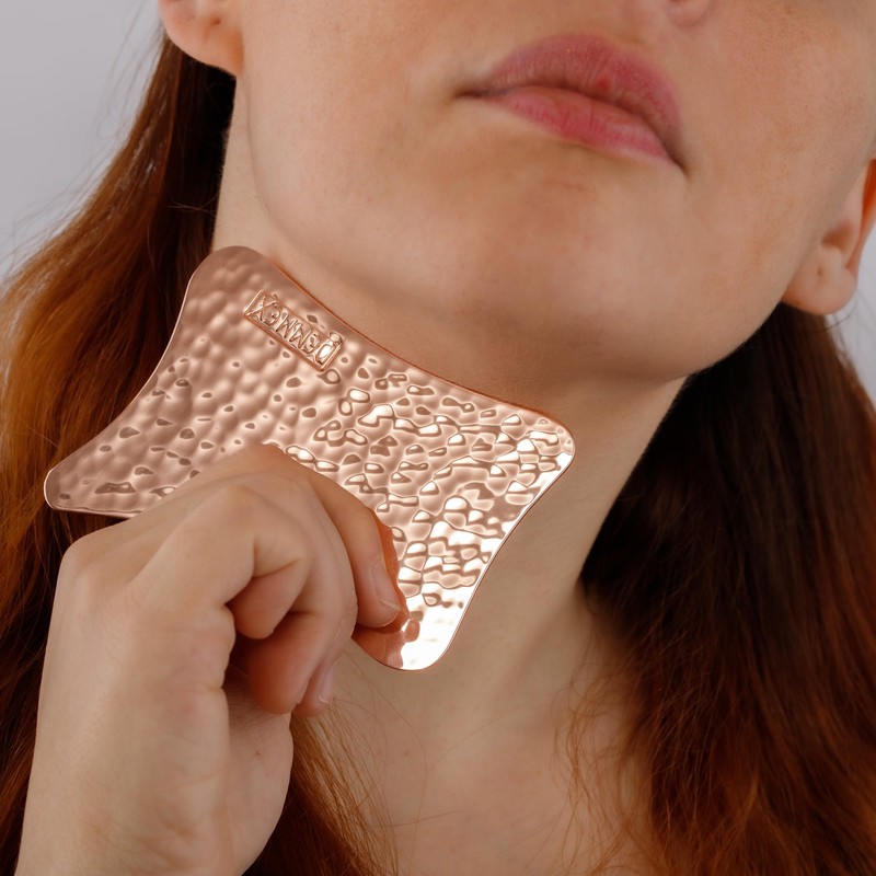 DEMMEX Pure Copper Face Massager, Gua Sha Facial Massage Tool,