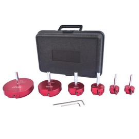 6-Pcs Plastic Pipe Reamer Tool Kit Compatible with Standard 1/2" Drills, 3/8" Hex Shaft, Includes 0.75", 1", 1.5", 2", 3", 4" Reamers, for PVC, CPVC, ABS Pipe Fittings Mixizap