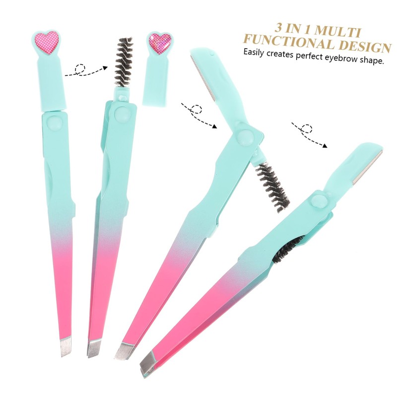 Baluue Multi-functional Eyebrow Trimmer Kit Includes Brush Tweezers and Trimmer