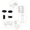 sourcing map Plastic Table Chair Leg Feet Oval Pipe Tube