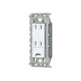 Panasonic WTL153249W Double Outlet with Embedded Ground Terminal Insulated Frame Ceramic White