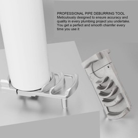 Plastic Pipe Deburring Tool, Portable PVC Pipe Deburrer, PVC Pipe Reamer Deburrer, Effective Pipe Reamer Deburring Tool, for 1-1/4 to 4 Inch Pipes in Six