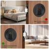 Aglehome Matte Black Pocket Door Hardware with Indicator, Contemporary Privacy