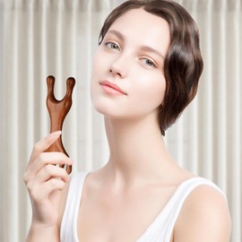 Sandalwood Comb for Women, Sandalwood Deer Antlers Comb, Wooden Deer Antlers Nasal Scraper, Fashionable Antlers Wide Tooth