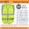 HPHST High Visibility Safety Vest for Men and Women, Cycling