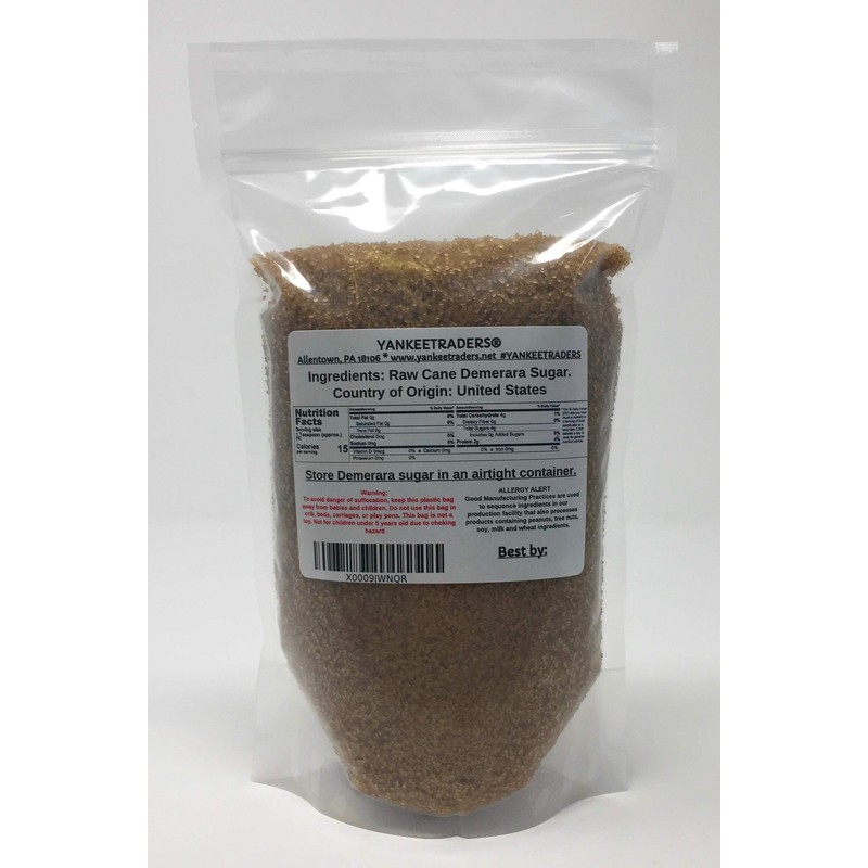YANKEETRADERS, Demerara Sugar (Unrefined Sugar) ~ 2 Lbs