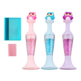 Rhinestone Art Pen - 3X Flower Pot Shaped Owl Design Rhinestone Art Painting Kits - Nail Gem Applicator For Art Projects Ornaments