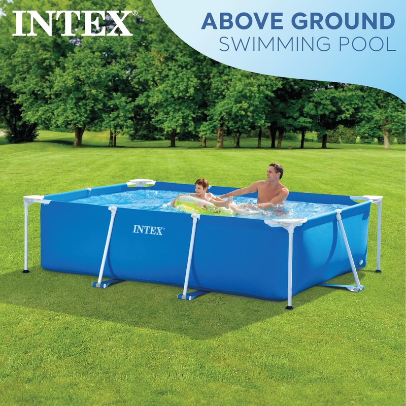 INTEX Intex Above-Ground Swimming Pool, Rectangular Frame 8.5ft x 26in,