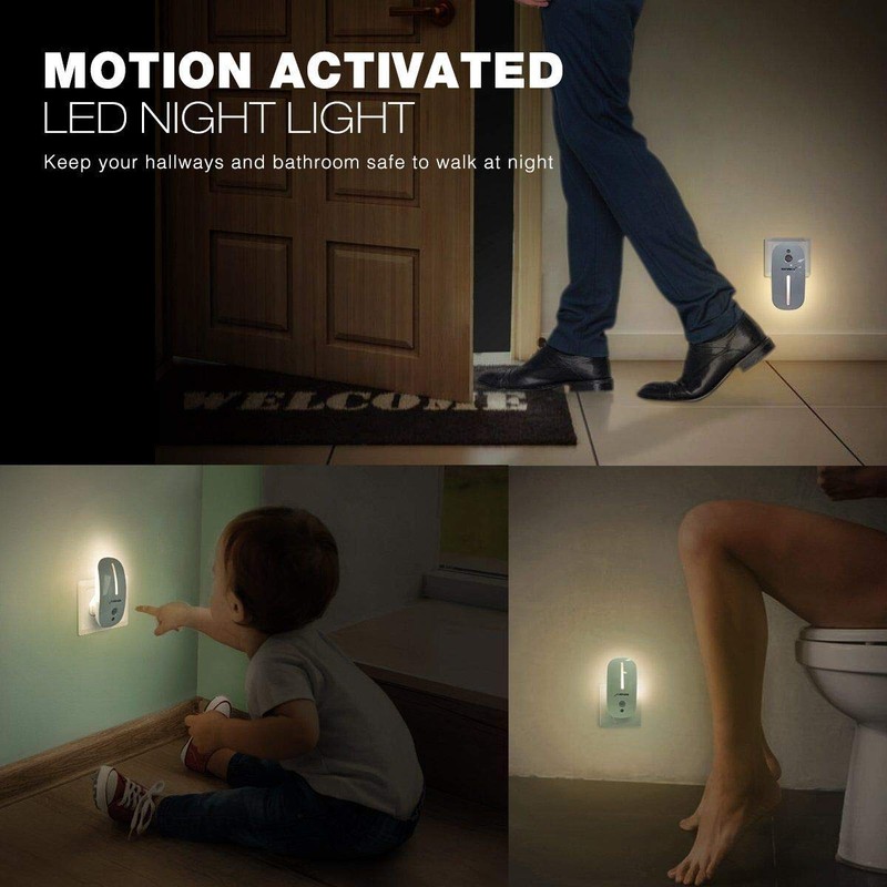 Sensky Motion Sensor Night Light Eye Friendly Front Low Light