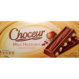 Choceur Milk Chocolate with Roasted Hazelnuts (2/7.05 oz pack) by Choceur Milk Hazelnut Chocolate