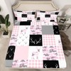 Manfei Pink Camouflage Sheet Set Full Size, Wild Animal Deer