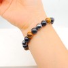 ZZ ZINFANDEL Initial Letter Black Obsidian Beaded Bracelets for Men,