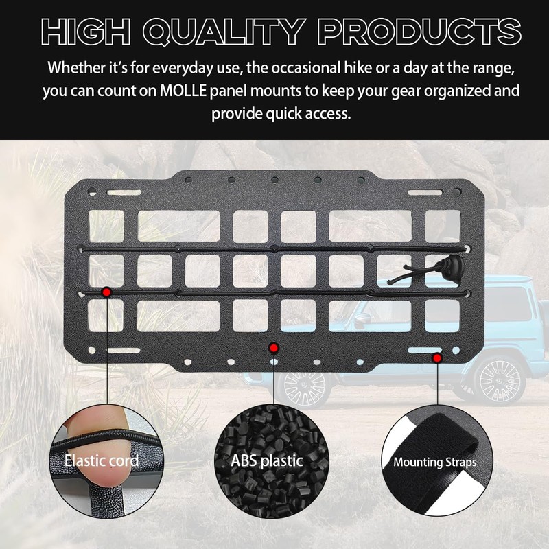 Yourkar Car Rigid MOLLE Panel, Sun Visor Panel Holster Tactical