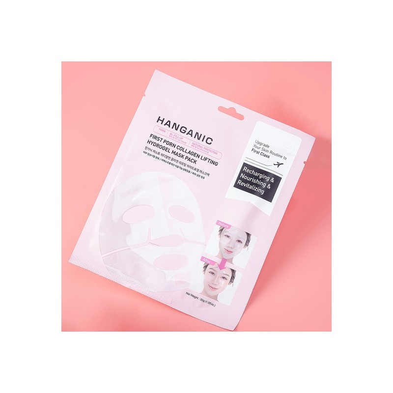 Hanganic First PDRN Collagen Lifting Hydrogel Mask Pack 20 Sheets