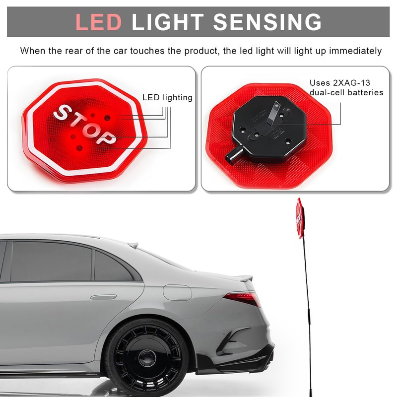 ZNDAW Parking Garage Flashing Stop Sign, Garage Parking Assistant LED