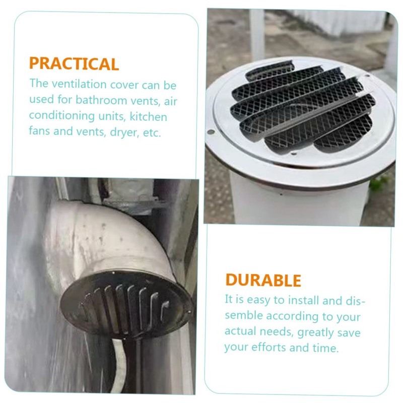 Tofficu Professional Rainproof Stainless Steel Vent Cover for Wall Ceiling