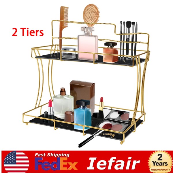 Unbranded 2 Removable Tier Bathroom Organizer Countertop Makeup Shelf Tray