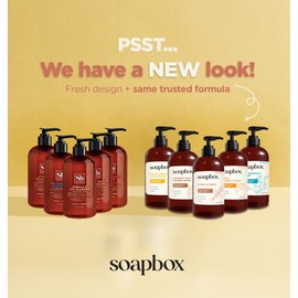 Soapbox Soapbox Liquid Hand Soap, Coconut Milk & Sandalwood, Gentle & Moisturizing Hand Wash for Kitchen and Bathroom, Vegan & Cruelty Free Scented Hand Soap 12 Ounce Pump Bottles (Pack of 3)