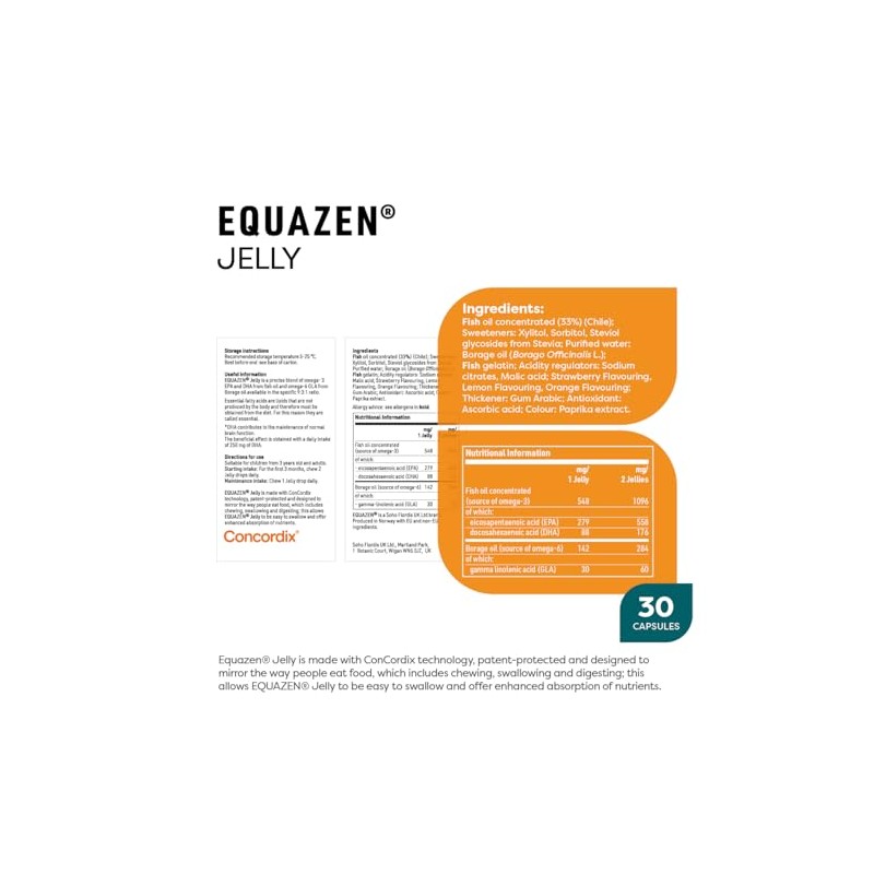 Equazen® Omega 3 & 6 Jelly for Kids, Brain &
