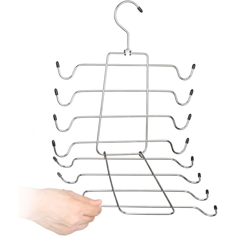 Pack of 2 Folding Clothes Hangers Space-Saving Multi-Layer Hanger Bra