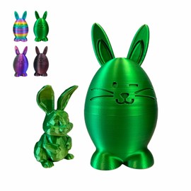 Ofrence 3D Printed Animals with Bunny Inside,3D Printed Fidget Bunny Toys Filled Easter Eggs for Kid，Easter Basket Essentials for Home Office Decorations