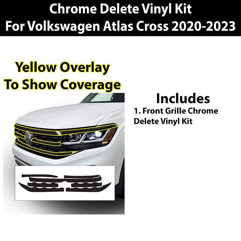 BOGAR TECH DESIGNS Outer Front Chrome Delete Overlay Compatible with