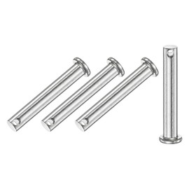 M METERXITY 4-Pack Single Hole Clevis Pins, M8 x 55mm 304 Stainless Steel Flat Head Clevis Pins for Mechanical Linkage/Fixed Parts/Ship Rigging, Link Hinge Pin Reusable