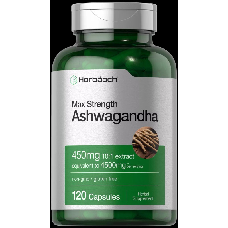 Horbäach Ashwagandha Capsules | Max Strength | 120 Count |