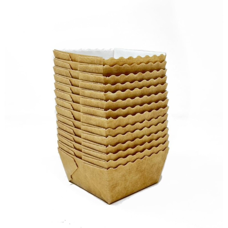 Bakery Direct Square Mini Loaf Card Disposable Baking Moulds/Cases (50)