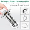 ​Bathroom Sink Drain Strainer,Universal Pop-Up Sink Stopper Hair Catcher, Anti-Clog