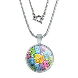 GRAPHICS & MORE Care Bears: Unlock the Magic Very Many Bears 0.75" Pendant with Sterling Silver Plated Chain